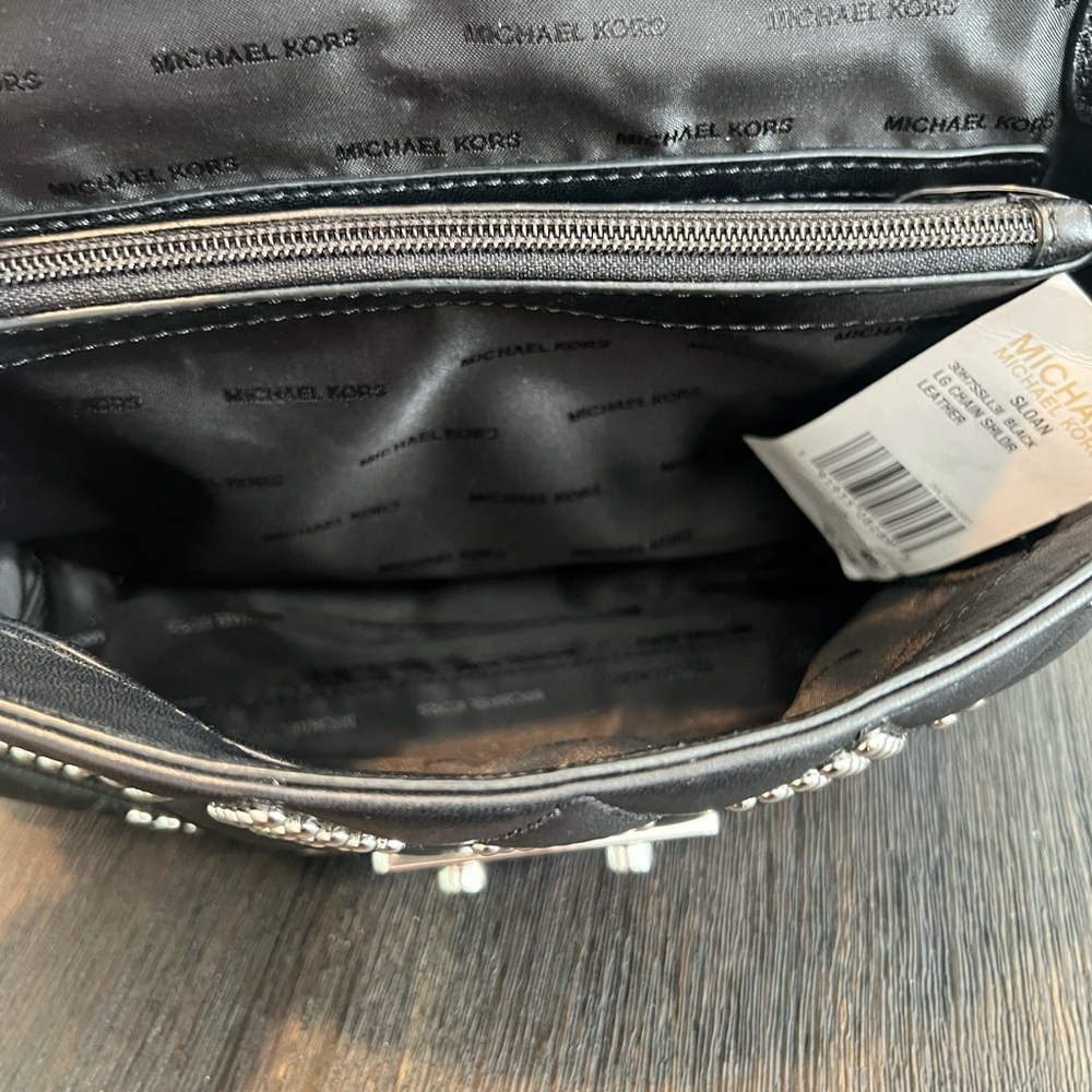 NWT Michael Kors Sloan Leather Chain Shoulder Bag - Picture 9 of 10